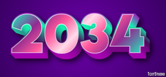 2034 Texteffekt