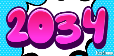 2034 Text effect