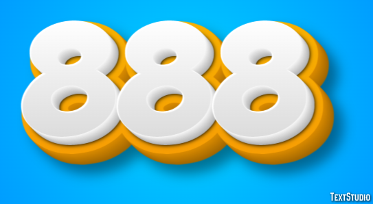 888 Text Effect