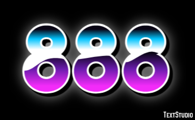 888 Efeito de texto