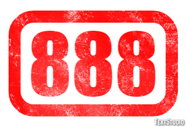 888 Efeito de texto