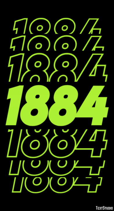 1884 Text Effect