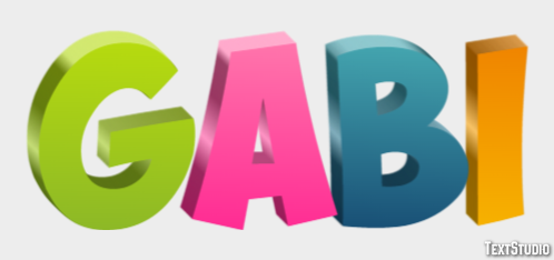 Gabi Effetto testo