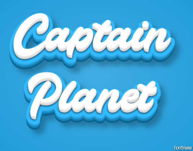 Captain Planet Text effect