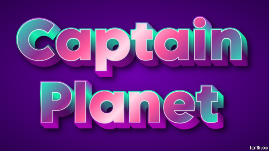 Captain Planet Text Effect
