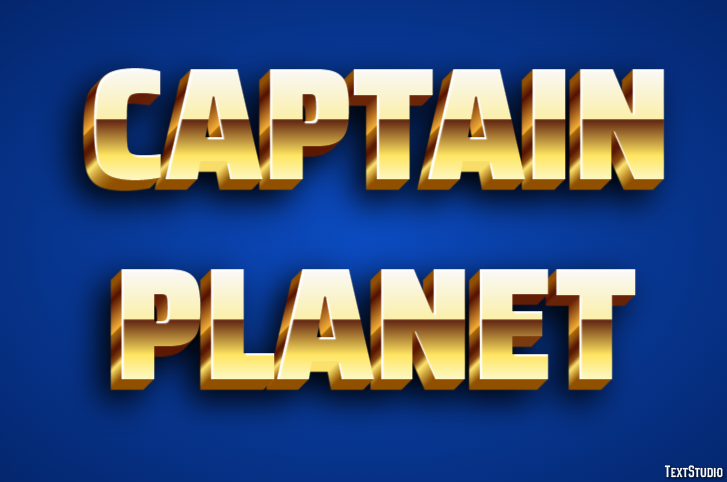Captain Planet Text Effect