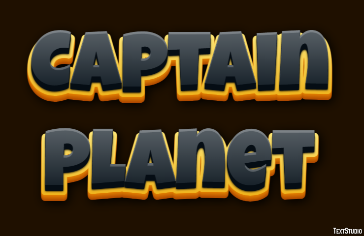 Captain Planet Text effect