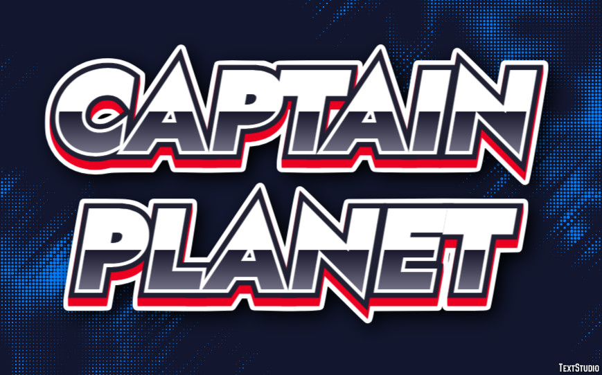 Captain Planet Эффект текста