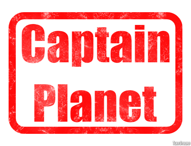 Captain Planet Text effect