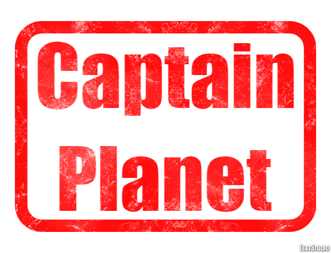 Captain Planet Эффект текста
