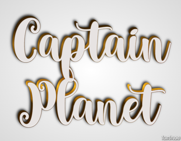 Captain Planet Text effect