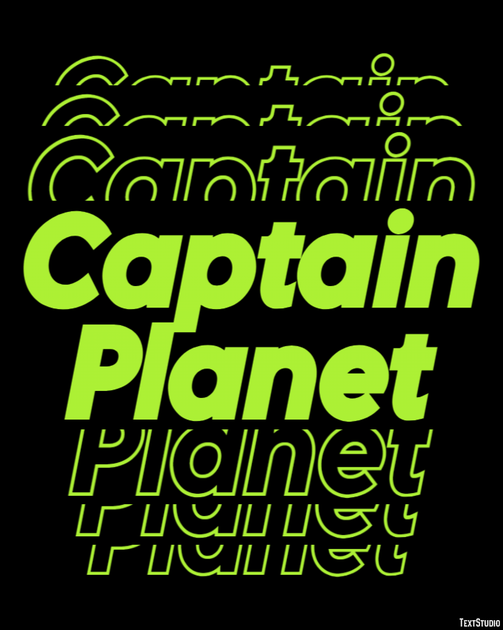 Captain Planet Text Effect