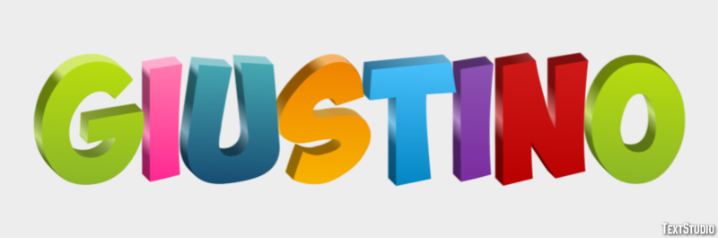Giustino Effetto testo