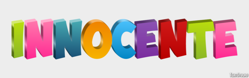 Innocente Effetto testo
