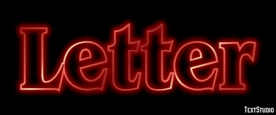 Letter Text effect