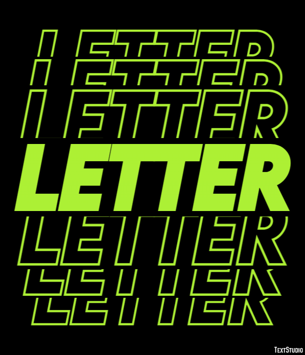 Letter Text effect