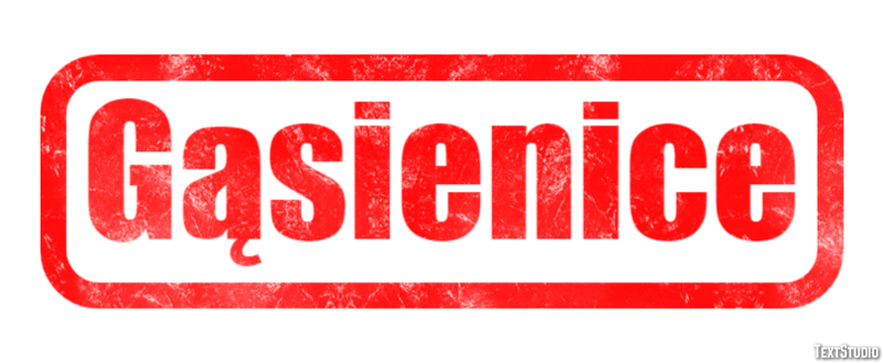 Gąsienice Efecto de texto