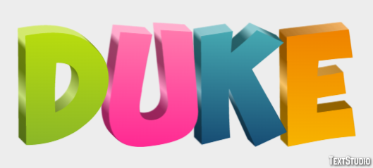 Duke Efekt tekstowy