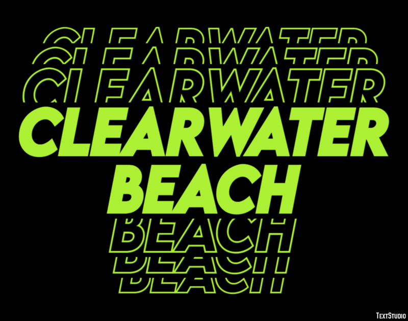 Clearwater Beach Effetto testo