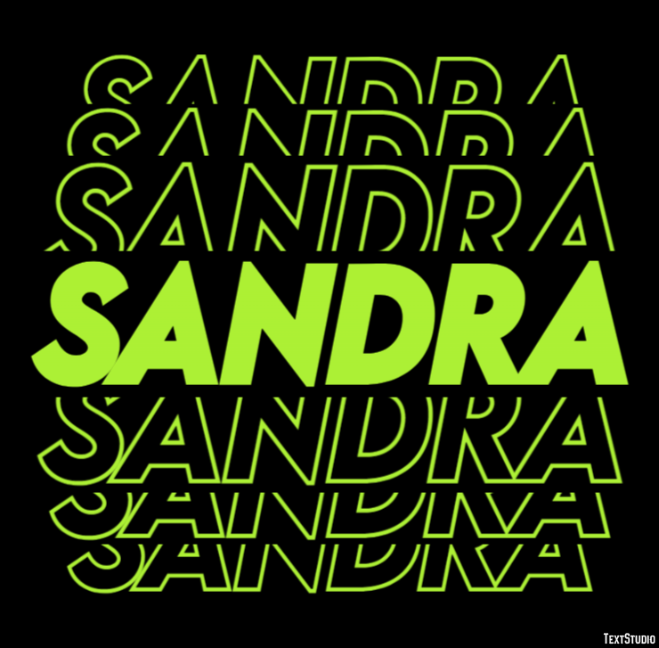 Sandra Efecto de Texto