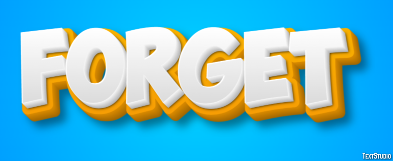 Forget Text Effect