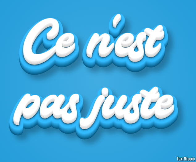 Ce n'est pas juste Effet de Texte