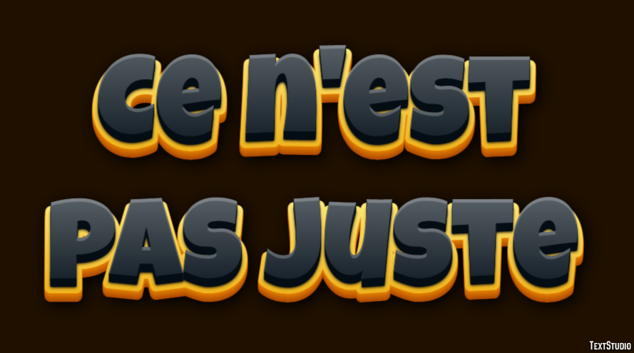 Ce n'est pas juste Effet de Texte