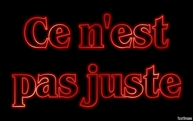 Ce n'est pas juste Effet de Texte