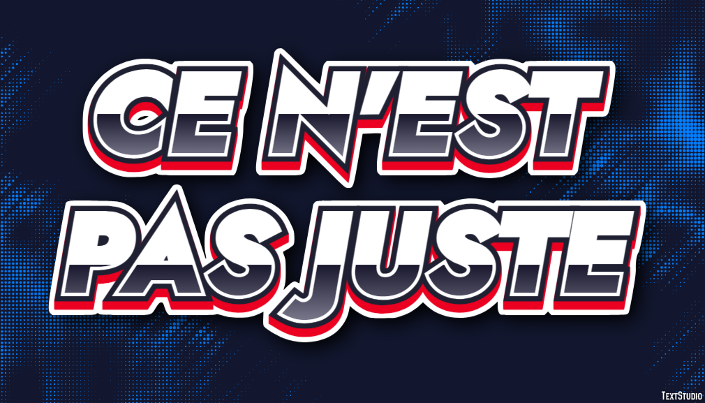 Ce n'est pas juste Effet de Texte