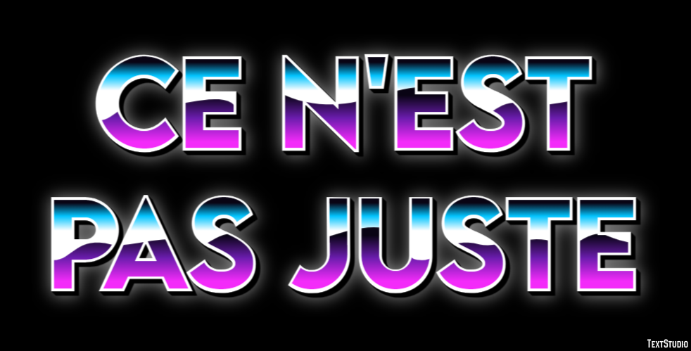 Ce n'est pas juste Effet de Texte