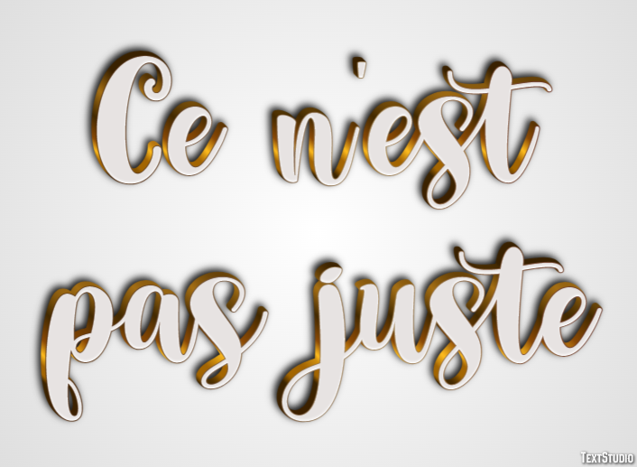 Ce n'est pas juste Effet de Texte