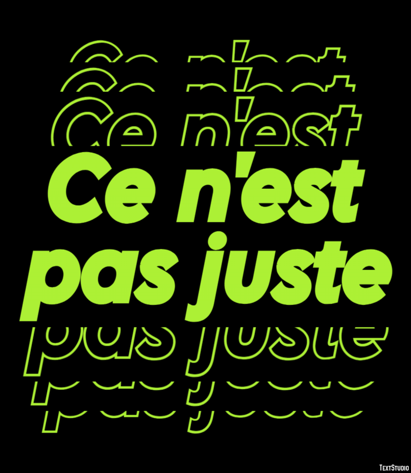 Ce n'est pas juste Effet de Texte