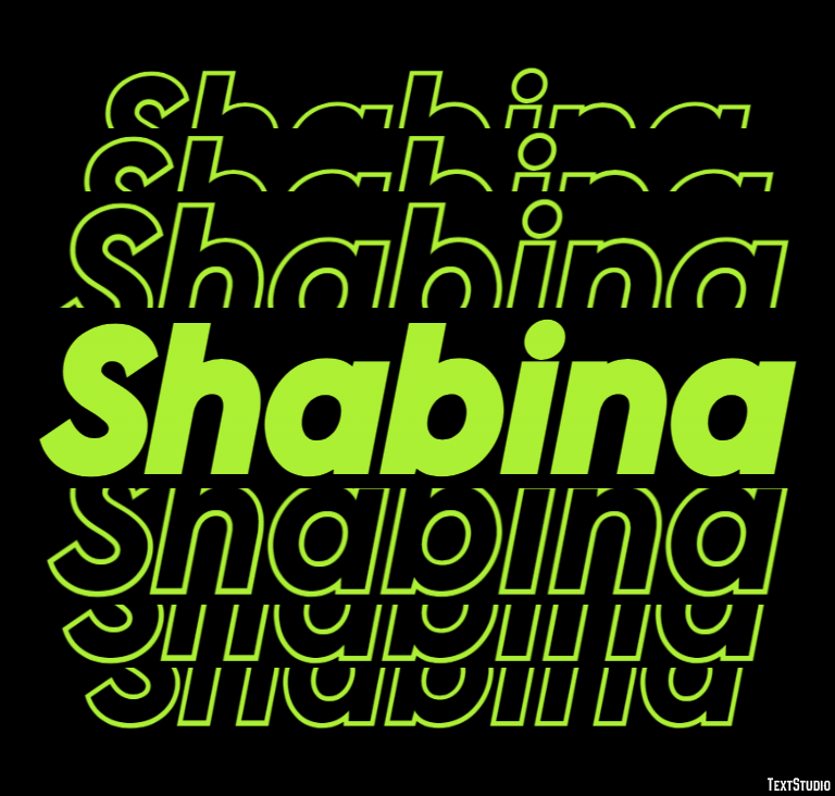 Shabina Efecto de texto