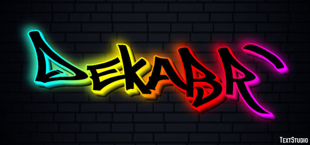 Декабрь Efecto de texto