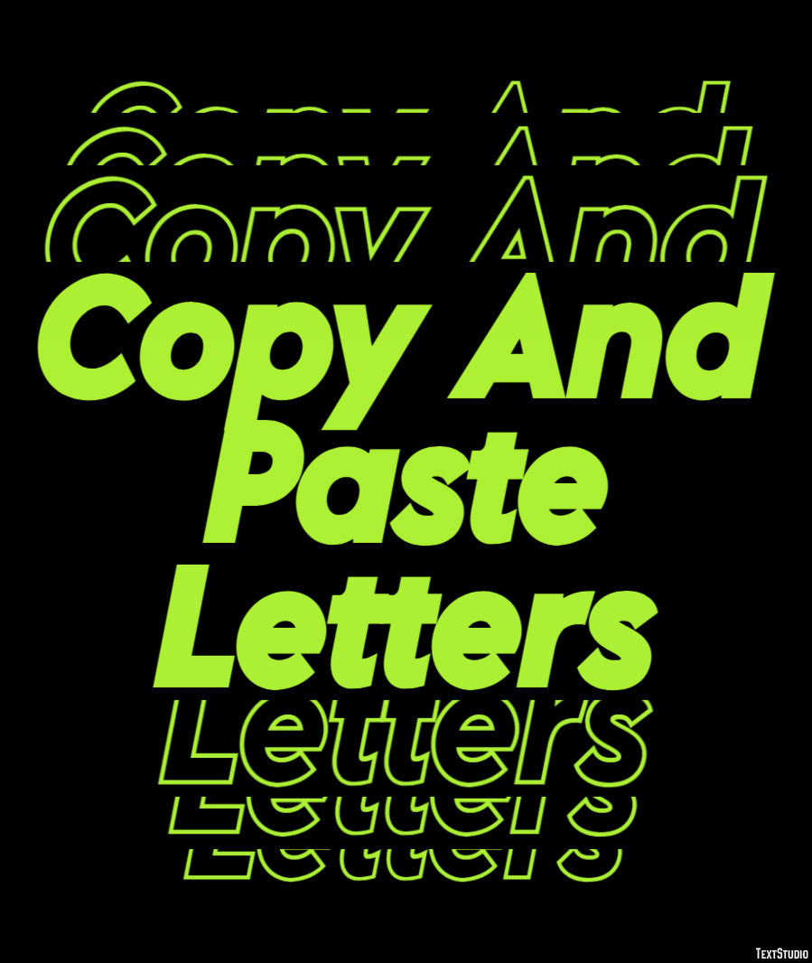 Copy And Paste Letters Effetto testo
