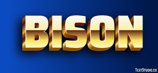 Bison Effet de texte