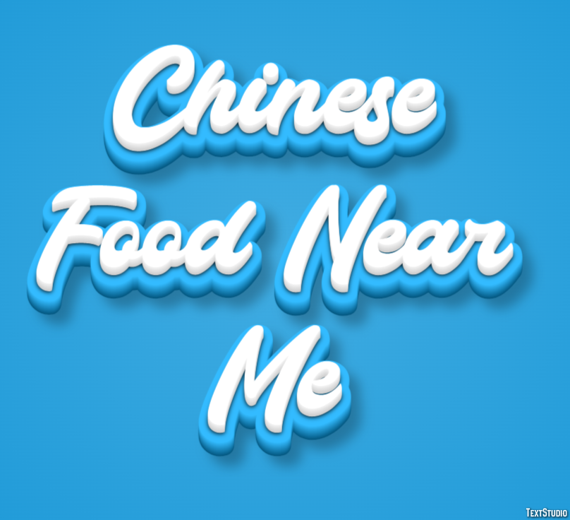 Chinese Food Near Me Efekt tekstowy