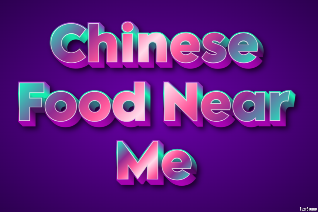 Chinese Food Near Me Efekt tekstowy