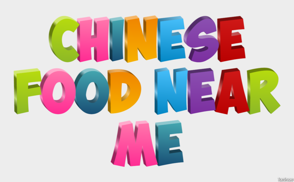 Chinese Food Near Me Efekt tekstowy