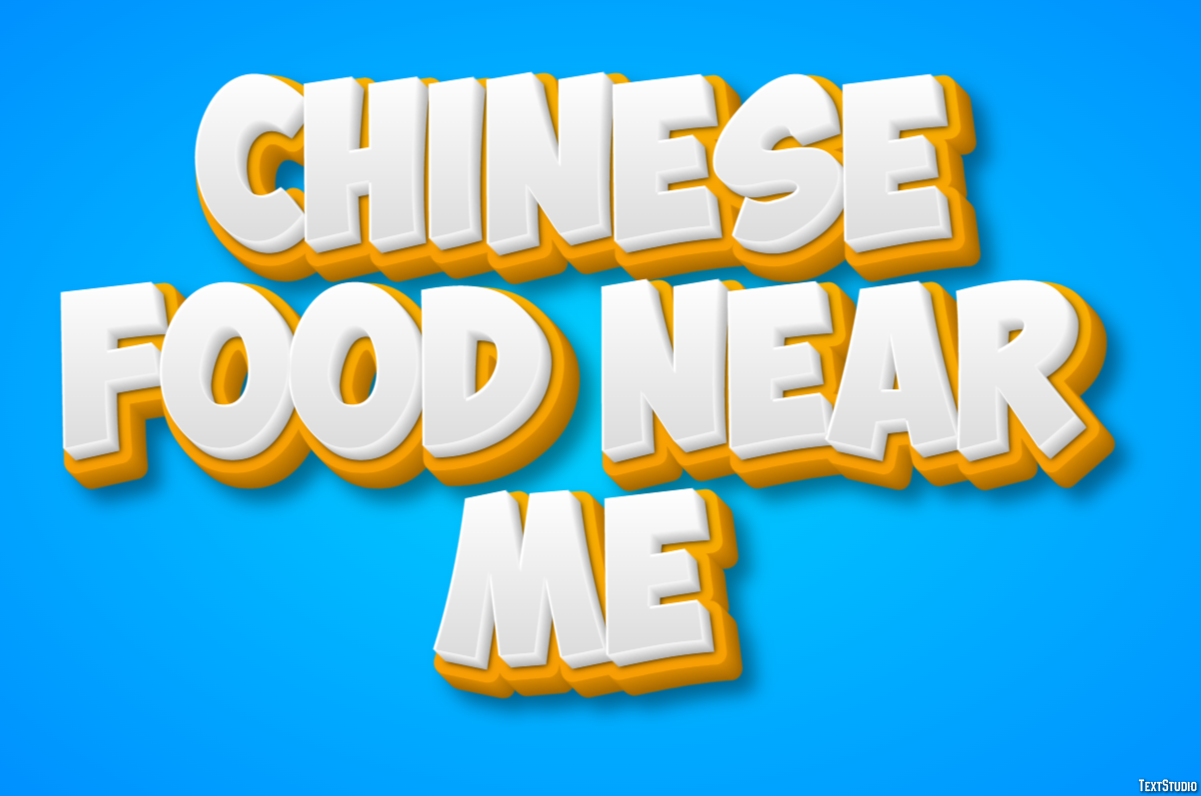 Chinese Food Near Me Efekt tekstowy