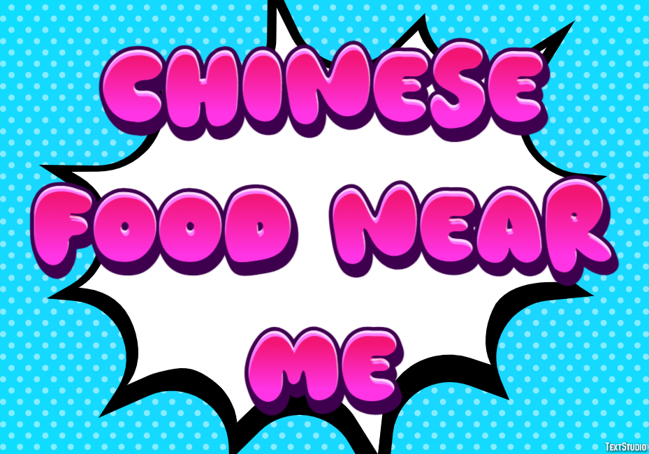 Chinese Food Near Me Efekt tekstowy