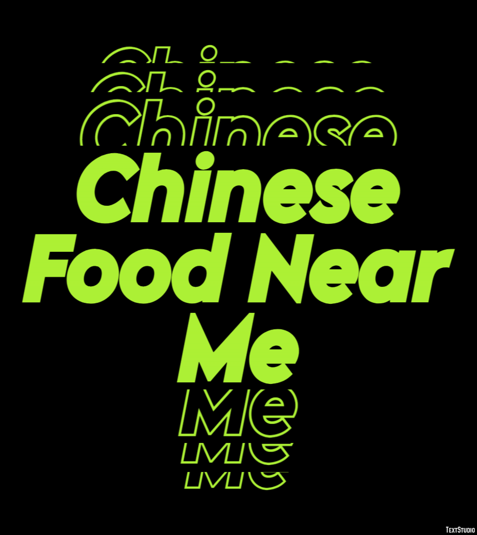 Chinese Food Near Me Efekt tekstowy