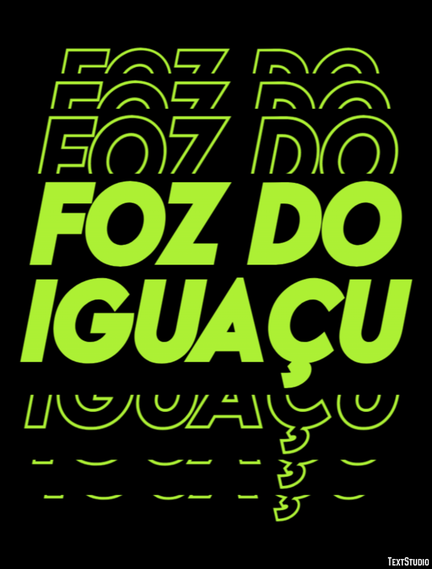 Foz do Iguaçu Efekt tekstowy