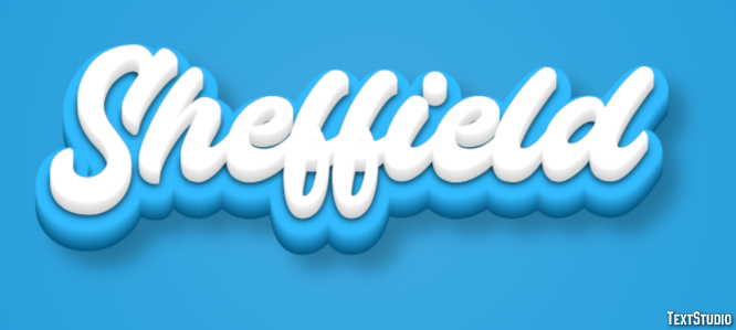 Sheffield Эффект текста