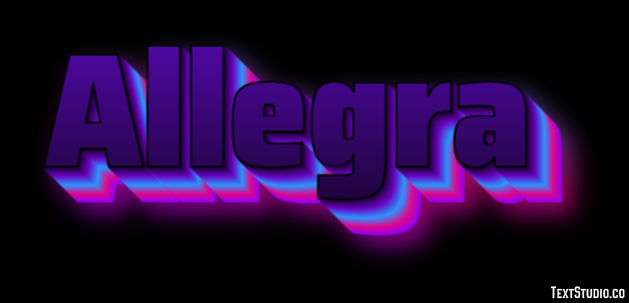 Allegra Effetto testo