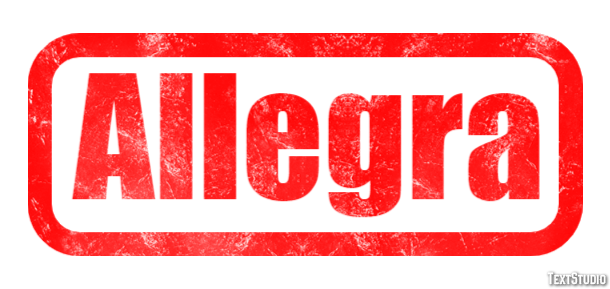 Allegra Effetto testo