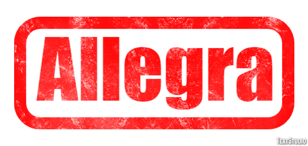 Allegra Effetto testo