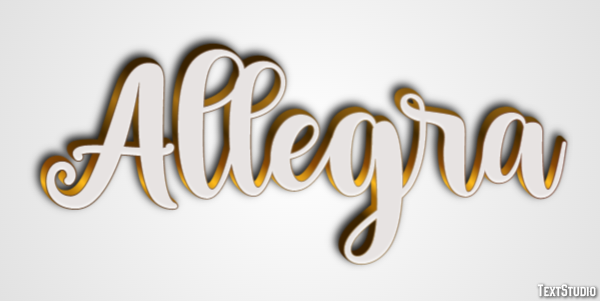 Allegra Effetto testo