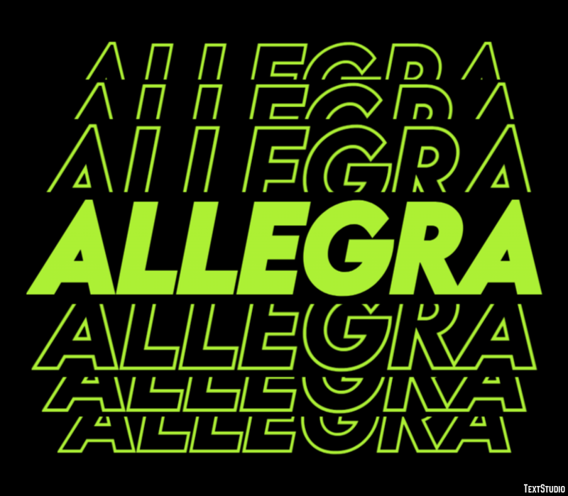 Allegra Effetto testo