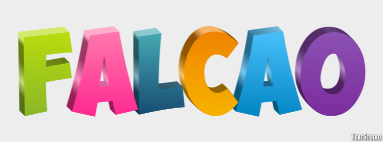 Falcão Efecto de texto
